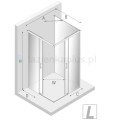 New Trendy Prime kabina prostokątna przyścienna lewa chrom 120x90x200