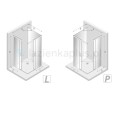 New Trendy Prime kabina kwadratowa przyścienna chrom 90x90x200