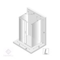 New Trendy Prime kabina prostokątna przyścienna lewa chrom 120x90x200