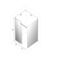 New Trendy Forma kabina prostokątna lewa 100x80x195