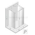 New Trendy Prime kabina prostokątna przyścienna prawa chrom 100x80x200