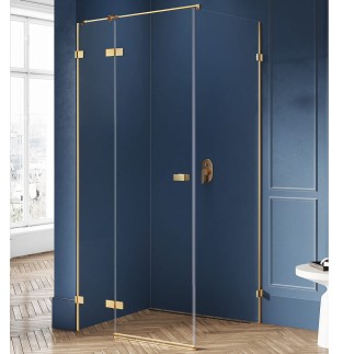 New Trendy Avexa kabina prostokątna 900x800x2000 mm gold brushed