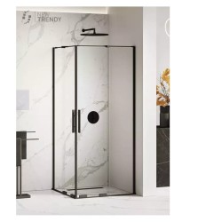 New Trendy Smart kabina prostokątna black 2d 80x90x200