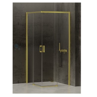 New Trendy Prime kabina prostokątna light gold 100x80