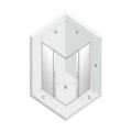 New Trendy Prime kabina kwadratowa gunmetal brushed 90x90x200
