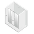 New Trendy Prime drzwi wnękowe podwójne white 160x200