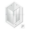 New Trendy Prime kabina prostokątna light gold prawa 120x80