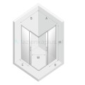 New Trendy Prime kabina prostokątna light gold 80x120