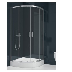New Trendy Suvia kabina półokrągła chrom z brodzikiem Maro 90x90x201