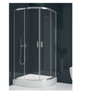 New Trendy Suvia kabina półokrągła chrom z brodzikiem Maro 90x90x201