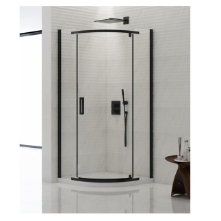 New Trendy New Komfort kabina półokrągła R55 black 90x90x195