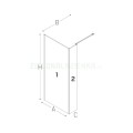 New Trendy Modus ścianka prysznicowa walk-in black 30x200