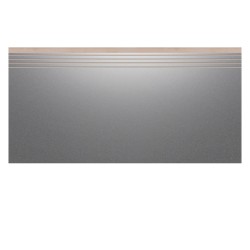 Cerrad Cambia grafit lappato stopnica nacinana płytka gresowa 59,7x29,7x8