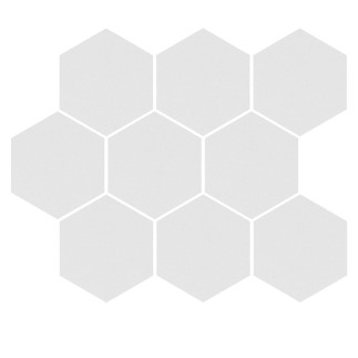 Cerrad Cambia white mozaika heksagon lappato 334x275x8