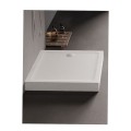 New Trendy Brodzik Mild Stone Akrylowy Prostokątny 140X80X11,5