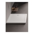 New Trendy Brodzik Prostokątny Mild Stone Biały 110X80X4,5cm