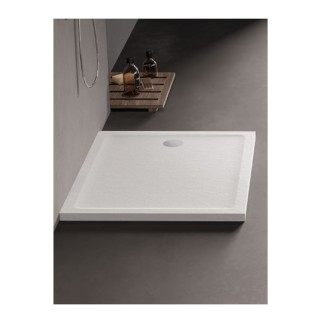 New Trendy Brodzik Prostokątny Mild Stone Biały 110X80X4,5cm