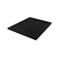 New Trendy Mild Stone Brodzik Akrylowy Prostokątny Czarny 90X80X4,5cm