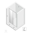 New Trendy Prime drzwi wnękowe lewe chrom 120x200