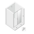 New Trendy Prime drzwi wnękowe prawe chrom 140x200