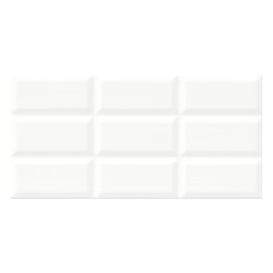 Cersanit PS 604 white glossy structure płytka ścienna 29,7x60 cm