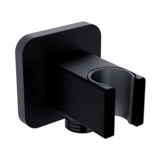 Omnires Omnires przyłącze kątowe z uchywtem punktowym kwadratowe 6cm czarne