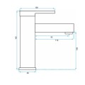 Rea bateria umywalkowa niska złota PIXEL.