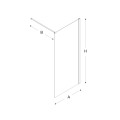 New Trendy Kabina Walk-In Velio Gold Satin 110X200cm