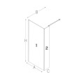 New Trendy Modus kabina walk-in 900x2000 mm black