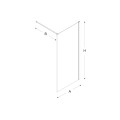 New Trendy Kabina Velio Black Walk-In 130X200cm