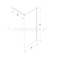 New Trendy Kabina Velio Black Walk-in 90x200cm
