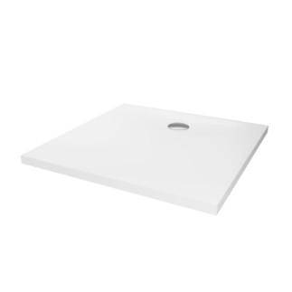 New Trendy Brodzik Nex Konglomeratowy Biały 90X90X3,5 cm