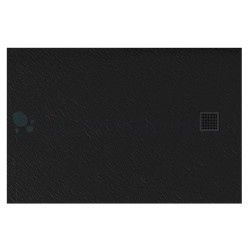 New Trendy Mori brodzik konglomeratowy czarny 140x90x3