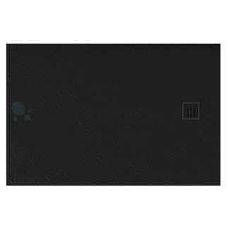 New Trendy Mori brodzik konglomeratowy czarny 140x90x3