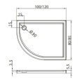 New Trendy Maxima Ultra brodzik akrylowy prawy 100x80x5,5