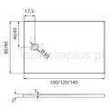 New Trendy Mori brodzik konglomeratowy czarny 140x90x3