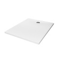 New Trendy Brodzik konglomeratowy Biały Nex 90X80X3,5cm