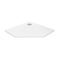 New Trendy NeX Brodzik konglomeratowy Biały Pięciokątny 80X80X3,5cm