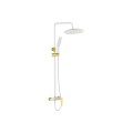 Kuchinox Alanis Kolumna natryskowa  z baterią biało-złota dł dr: 875-1320 mm