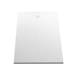 New Trendy Brodzik Mor Konglomeratowy Prostokątny Biały 120X90X3cm