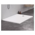 New Trendy Nex brodzik prostokątny konglomeratowy biały 120x100x3,5