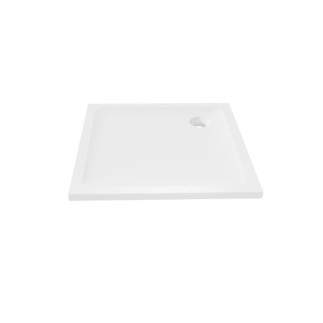 New Trendy Brodzik Mild Akrylowy Kwadratowy Biały 80X80X4,5cm