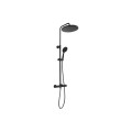 Kuchinox Boro Kalumna natryskowa z baterią termostatyczną czarną dł 758-1150mm