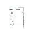Kuchinox Borgo Kolumna natryskowa chrom 950 mm
