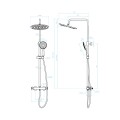 Kuchinox Boro Kalumna natryskowa z baterią termostatyczną czarną dł 758-1150mm