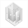 New Trendy Eventa ścianka do kabiny walk-in 23x200 cm- rysunek techniczny