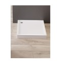 New Trendy Brodzik AkrylowyColumbus kwadratowy na stelażu  80X80X14cm