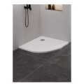 New Trendy Brodzik Nex Półokragły Konglomeratowy 90X90X3,5cm