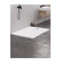 NewTrendy Brodzik Nex Konglomeratowy Biały 140X80X3,5cm