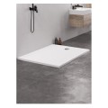 New Trendy Brodzik Nex Konglomeratowy  Biały 140X90X35cm